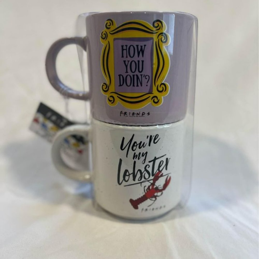 Friends Coffee Mug Set of 2 - How you doin? - You're my lobster